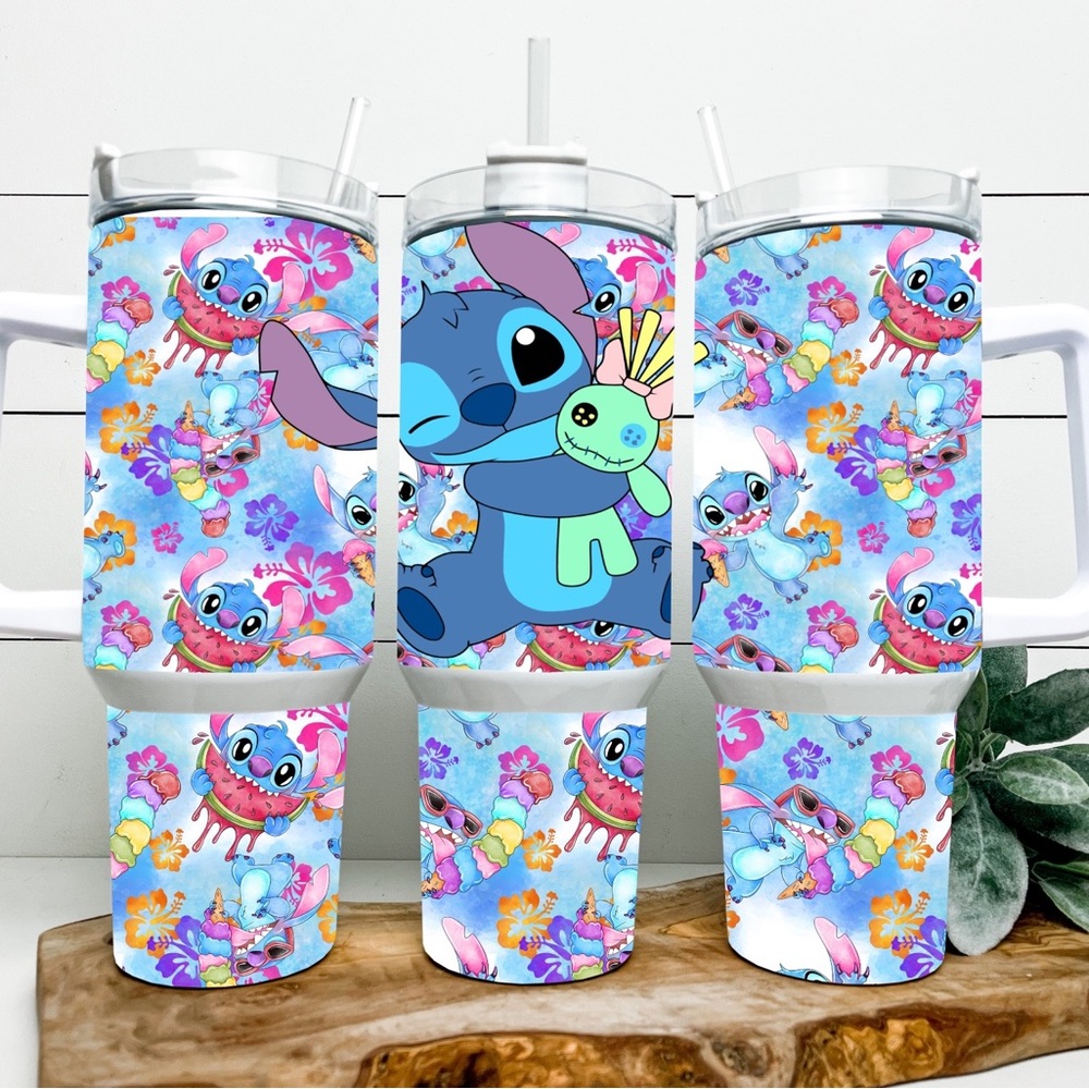 Stitch 40oz stainless steel insulated tumbler Choice of hand…